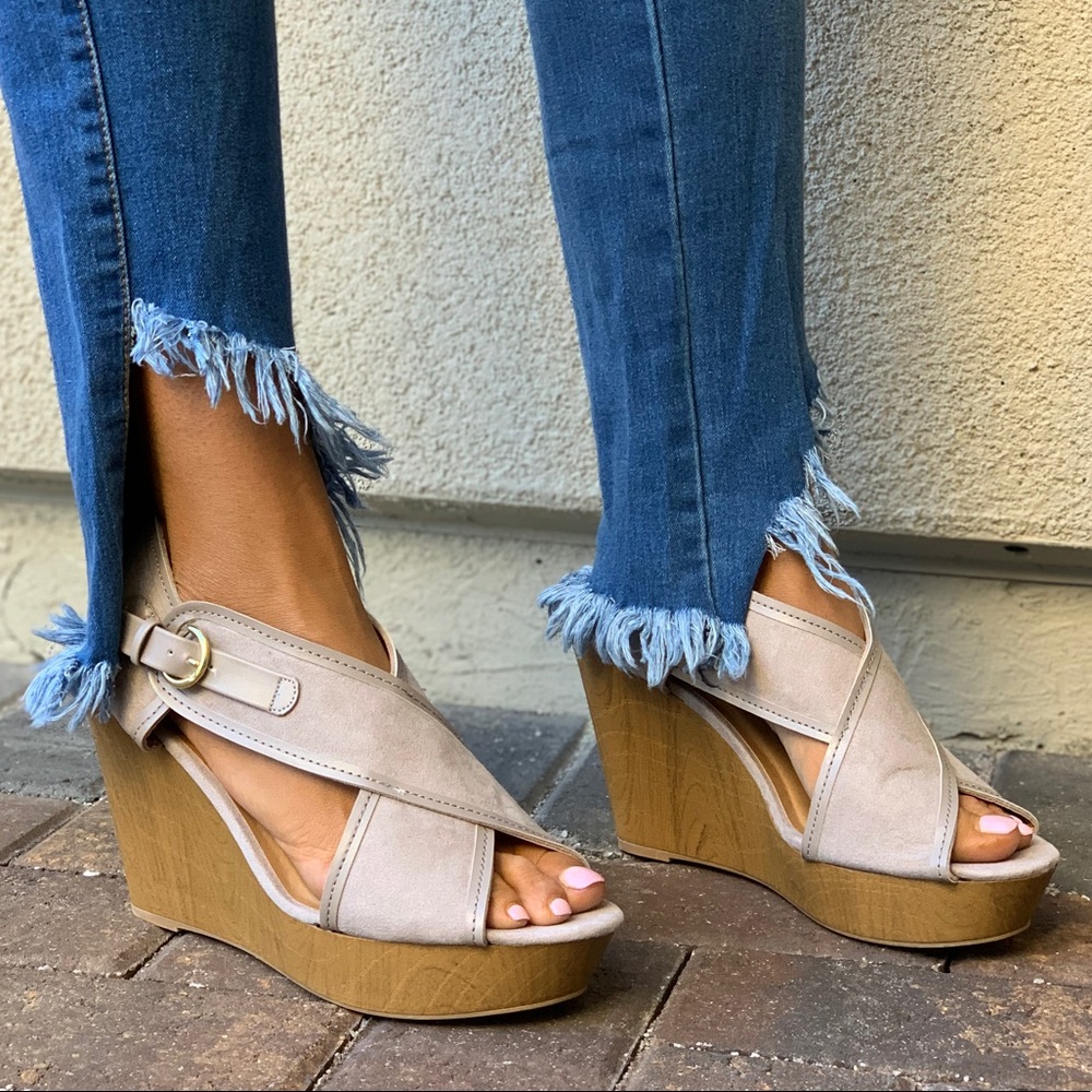 Stylish Beige Wedges for Women